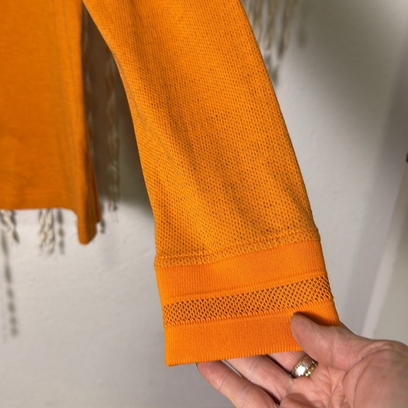 Robert Graham Men's Orange Knit Quarter Zip Long Sleeve Pullover Size Large - Picture 8 of 10